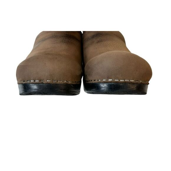 Sanita Brown Leather Mules - Picture 13 of 16